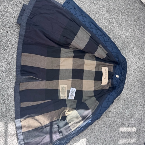 Burberry Brit Navy and Gray Quilted Jacket men’s Medium - zip out “vest” - Picture 4 of 9